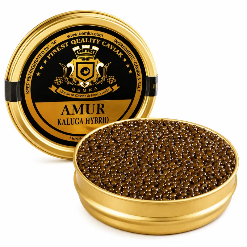 Juodieji kaluga amur ikrai