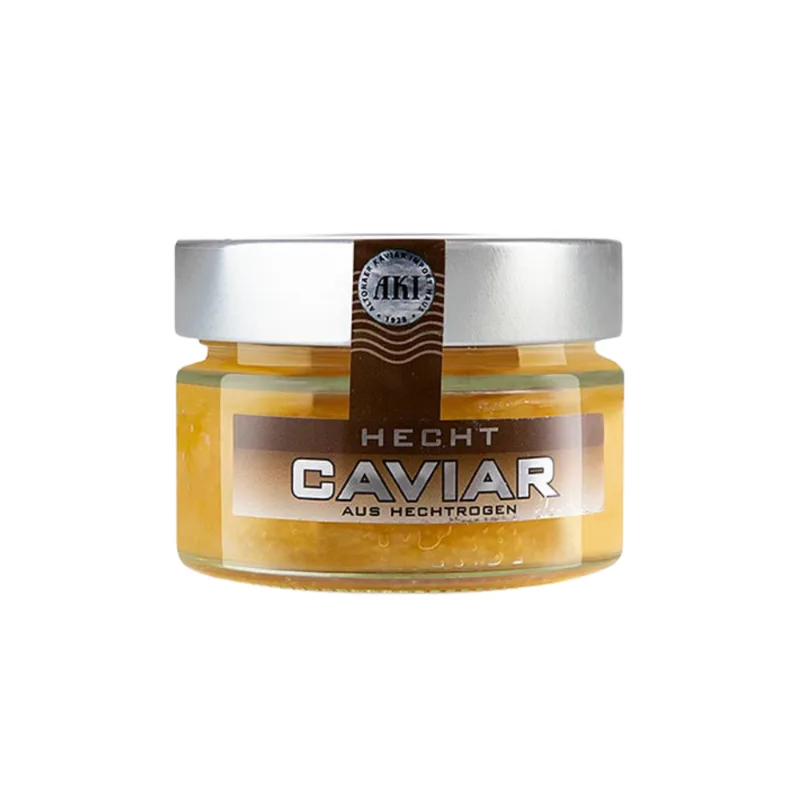 Lydekos ikrai AKI Caviar stiklainyje