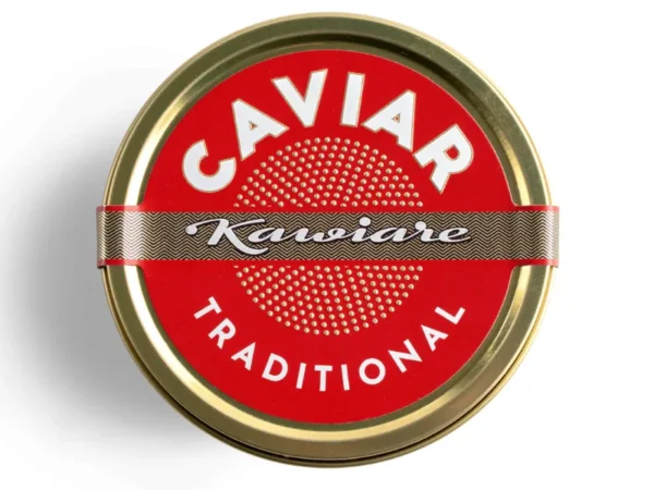 Tradiciniai juodieji ikrai Caviar skardinėje
