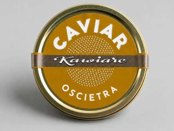 Juodieji ikrai Kawiare OSCIETRA dangtelis iš viršaus