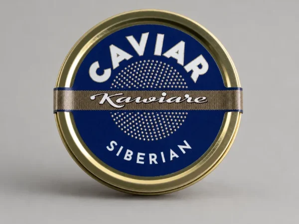 Juodųjų Kawiare SIBERIAN ikrų dangtelis