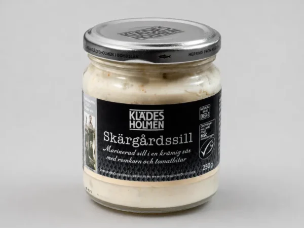 Silkės filė Arčipelago padaže stiklainyje