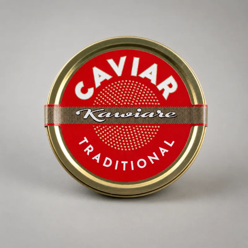Tradiciniai raudonieji ikrai Caviar skardinėje